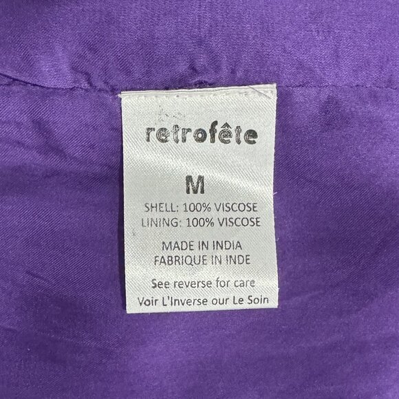 Retrofête gabrielle velvet-trimmed sequined chiffon mini wrap dress, Size M - Picture 7 of 13